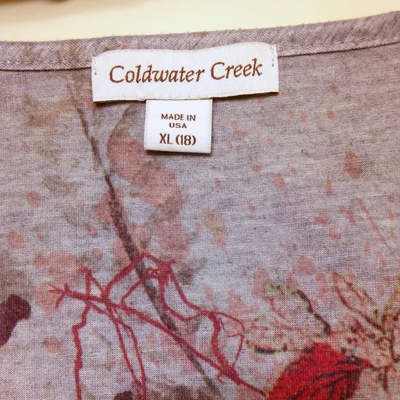 Coldwater Creek Floral Top Size 18 - Picture 5 of 7